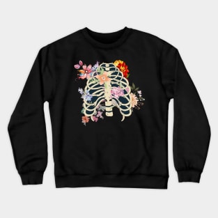 Ribcage and flowers Crewneck Sweatshirt